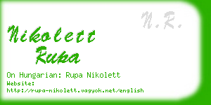 nikolett rupa business card